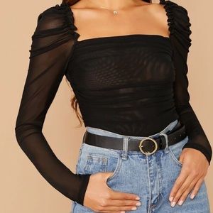 Black Long Sleeve Top